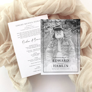 Viering van Life Service Memorial Program Kaart