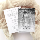 Viering van Life Service Memorial Program Kaart