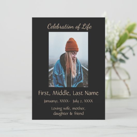 Viering van Life Service Music Guitar Kaart (Staand voorkant)