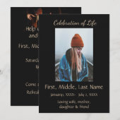 Viering van Life Service Music Guitar Kaart (Voorkant / Achterkant)