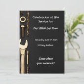 Viering van Life Service Nodig werktuigbouwkundige Kaart (Staand voorkant)