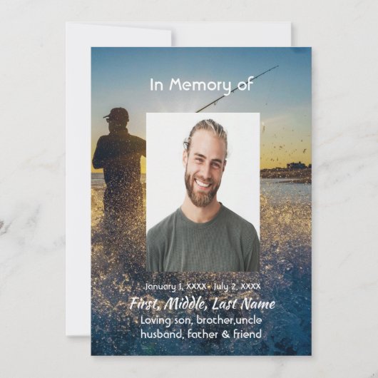 Viering van Life Service Ocean Fly Fishing Kaart (Voorkant)