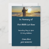 Viering van Life Service Ocean Fly Fishing Kaart (Achterkant)