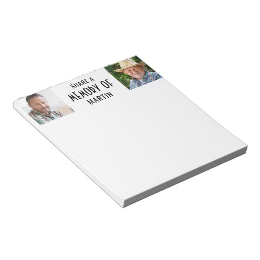 Viering van Life Share A Memory 2 Photo Notitieblok (Schuin)