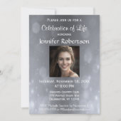 Viering van Life - Silver Invitation Kaart (Voorkant)