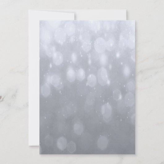 Viering van Life - Silver Invitation Kaart (Achterkant)