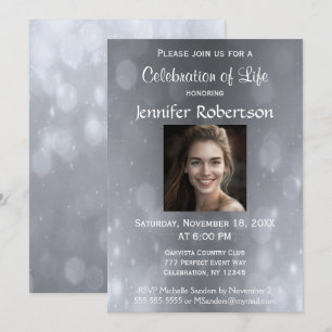 Viering van Life - Silver Invitation Kaart