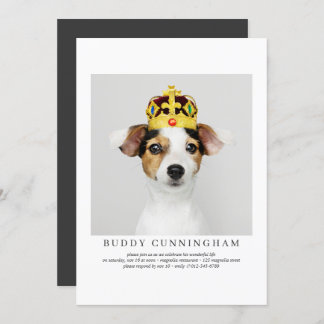 Viering van Life Simple Elegant Pet Photo Kaart