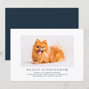 Viering van Life Simple Elegant Pet Photo Kaart