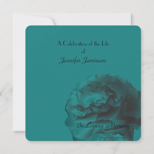 Viering van Life Square Uitnodigen, Naam, Blauwgro Kaart (Voorkant)