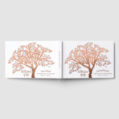 Viering van Life Tree Modern Script Gastenboek (Volledig)