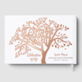 Viering van Life Tree Modern Script Gastenboek (Achterkant)