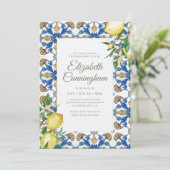 Viering van Life Waterverf Mediterrane Tegels Kaart (Staand voorkant)