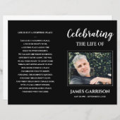 Viering van Life White over het zwarte begrafenisp (Voorkant / Achterkant)