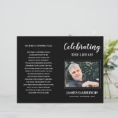 Viering van Life White over het zwarte begrafenisp (Staand voorkant)