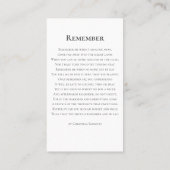 Viering van LifeOne-fotogedenken Visitekaartje (Achterkant)