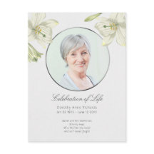 Viering van Live Floral Lily Foto Uitnodiging