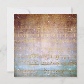 Viering van Live Golden Music Kaart (Achterkant)