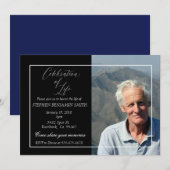 Viering van Live Memorial Service Aangepaste foto Kaart (Voorkant / Achterkant)