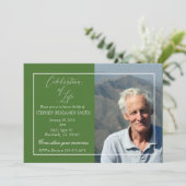 Viering van Live Memorial Service Aangepaste foto Kaart (Staand voorkant)