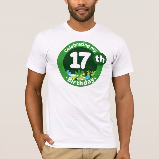 Viering van mijn 17e verjaardag t-shirt (Voorkant)