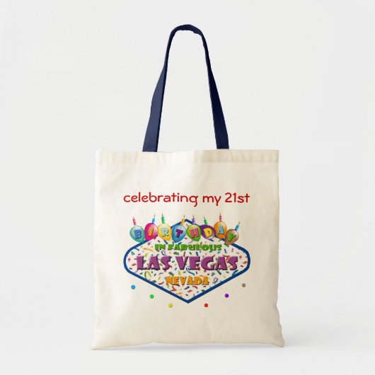 viering van mijn 21ste BIRTHDAY in Las Vegas canva Tote Bag (Voorkant)