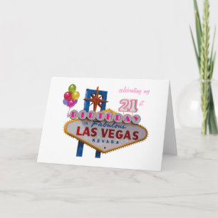 viering van mijn 21ste verjaardag in Las Vegas bal Kaart