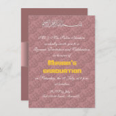 Viering van moslims in Roze Allah Kaart (Voorkant / Achterkant)