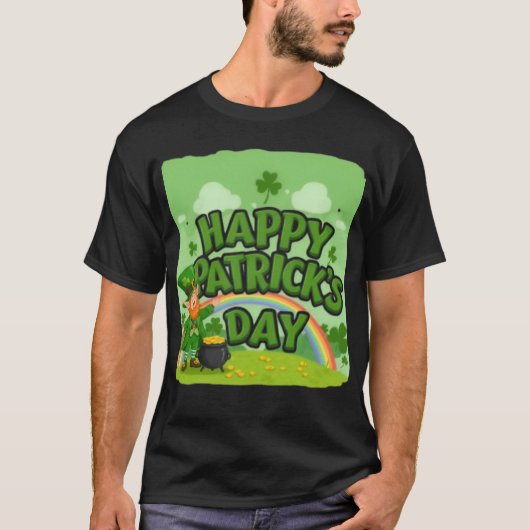 Viering van Patrick's Day Een feestelijke groene r T-shirt (Voorkant)