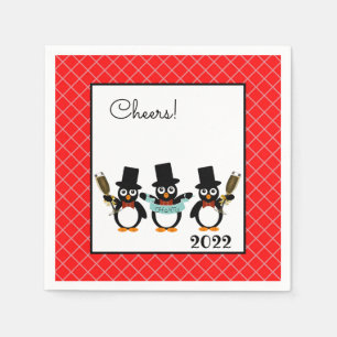 Viering van pinguïnpapier Napkin Servet