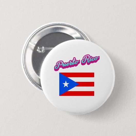Viering van Puerto Rico Ronde Button 5,7 Cm (Voorkant /achterkant)