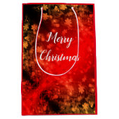 Viering van Red Gold Sparkle Lights op Black Medium Cadeauzakje (Voorkant)