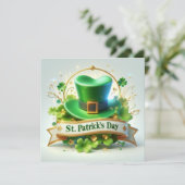 Viering van St. Patrick's Day Feestdagenkaart (Staand voorkant)