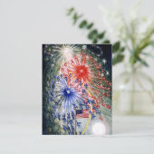 Viering van Vier Juli Feestdagenkaart (Staand voorkant)