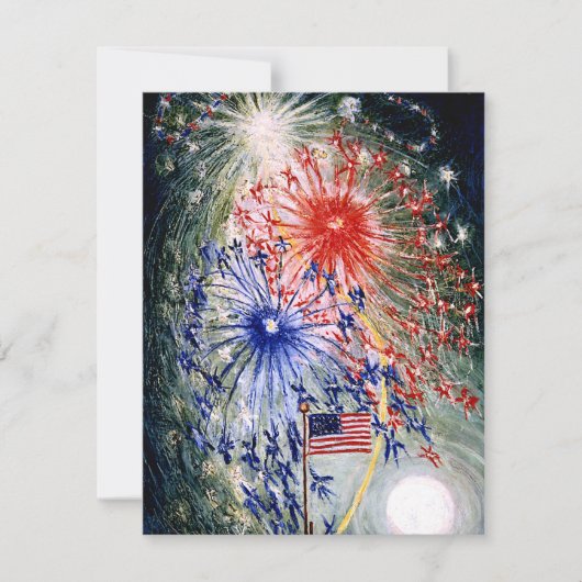 Viering van Vier Juli Feestdagenkaart (Voorkant)