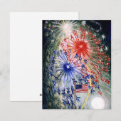 Viering van Vier Juli Feestdagenkaart (Voorkant / Achterkant)