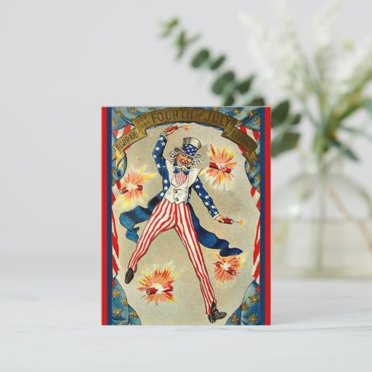 Viering van Vier Juli - Oom Sam Kaart (Staand voorkant)