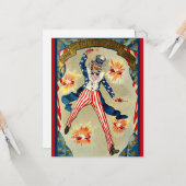 Viering van Vier Juli - Oom Sam Kaart (Voorkant / Achterkant in situ)