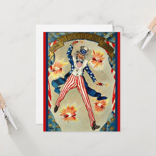 Viering van Vier Juli - Oom Sam Kaart (Voorkant / Achterkant in situ)