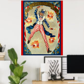 Viering van Vier Juli - Oom Sam, Poster (Thuiskantoor)