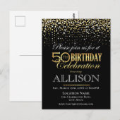 Viering van vijftig jaar verjaardag briefkaart (Voorkant / Achterkant)