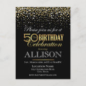 Viering van vijftig jaar verjaardag briefkaart (Voorkant)