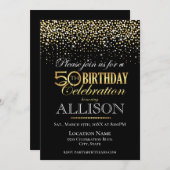 Viering van vijftig jaar verjaardag kaart (Voorkant / Achterkant)