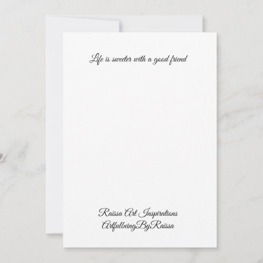 Viering van vrouwelijke platte notiecard bedankkaart (Achterkant)