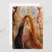 Viering van vrouwelijke platte notiecard bedankkaart (Voorkant / Achterkant)