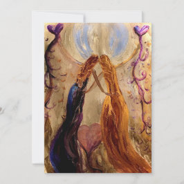 Viering van vrouwelijke platte notiecard bedankkaart