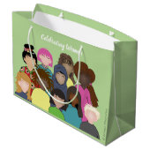 Viering van vrouwen , gelijkheid , diversiteit Gif Groot Cadeauzakje (Achterkant Gekanteld)