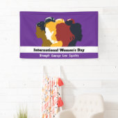 Viering van Vrouwendag 8 maart 2025 gezichten Spandoek (Insitu)