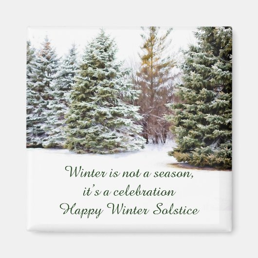 Viering van Winter Solstice Fridge Magnet (Voorkant)