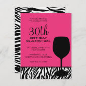 viering van zebra print kaart (Voorkant / Achterkant)